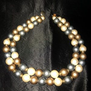 Vintage Necklace “One of a Kind” Brushed Metallic Finishes
